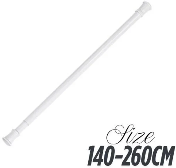HomeCloud White Curtain Rods Metal