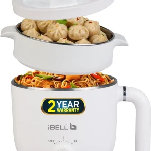 iBELL MPK15M Multi Purpose Kettle, 800 Watts 2-Pot Cooker, Egg boiler Tray, Temp Knob, Multi Cooker Electric Kettle