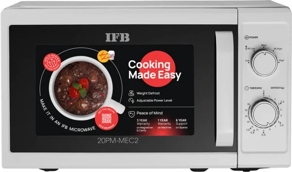 IFB 20 L Mechanical Knob Control, 5 Power Levels, Weight Defrost, Overheating Protection, Child Safety Lock Solo Microwave Oven