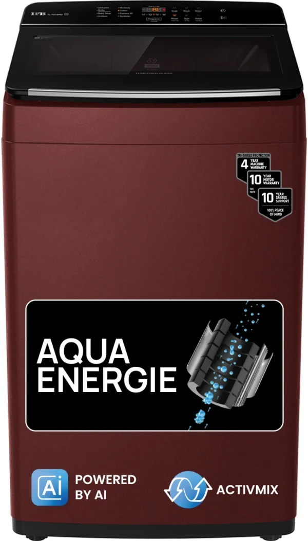 IFB 7 kg 5 Star with Deep Clean Technology, ActivMix, Powered by AI, with Aqua Energie, Soft Close Door, Fully Automatic Top Load Washing Machine Red