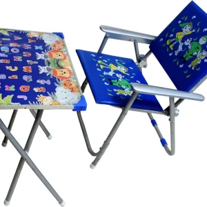 KANISHKA CREATIONS Kids beautiful, Comfortable and attractive foldable Table & Chair set Metal Desk Chair