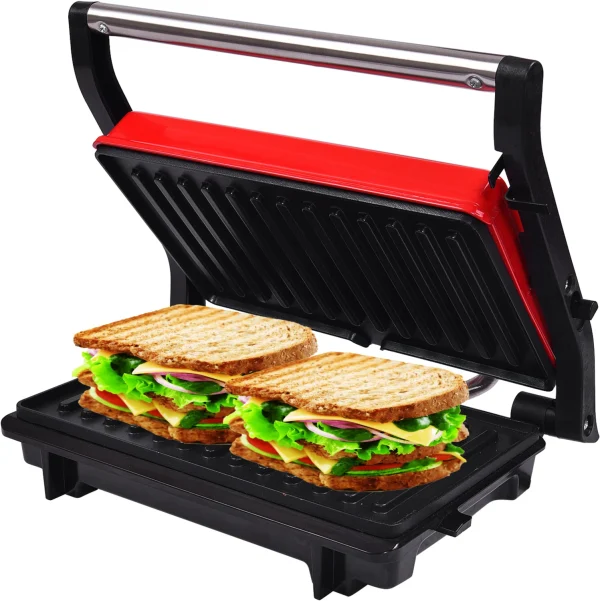 KenBerry by KenBerry Prime Grill 180° Openable 1000W Panini Press Grill Sandwich Maker With Floating Open Grill Sandwich Maker