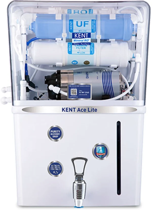 KENT Ace Lite 8 L RO + UF Water Purifier Suitable for all - Borewell, Tanker, Municipality Water