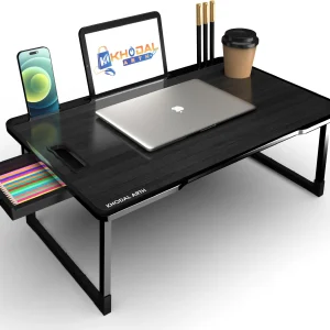 KHODAL ARTH Us Biding black color Laptop Table Wood Portable Laptop Table