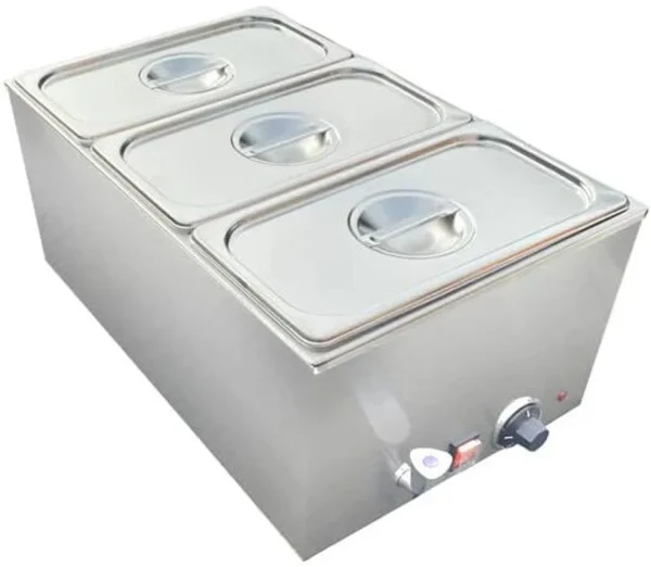 KHUSHI UDYOG 35-Litre Oven Toaster Grill OTG Stainless Steel Table TOP Electric BAIN Marie 3 Container, Blue