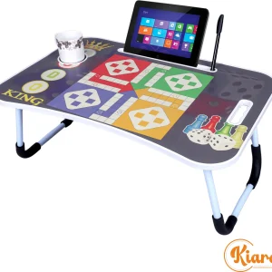 Kiara Quality First Ludo Prints Protable Foldable Table for Study & Work, Best for Work Home Solid Wood Study Table