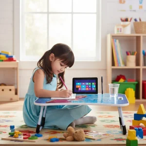 Kiara Quality First Ludo Prints Protable Foldable Table for Study & Work, Best for Work Home Solid Wood Study Table