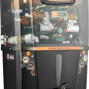 Kinsco Aqua Punch+ Zinc Copper and Alkaline 15 L RO + UV + UF + Copper + Alkaline Water Purifier with Prefilter
