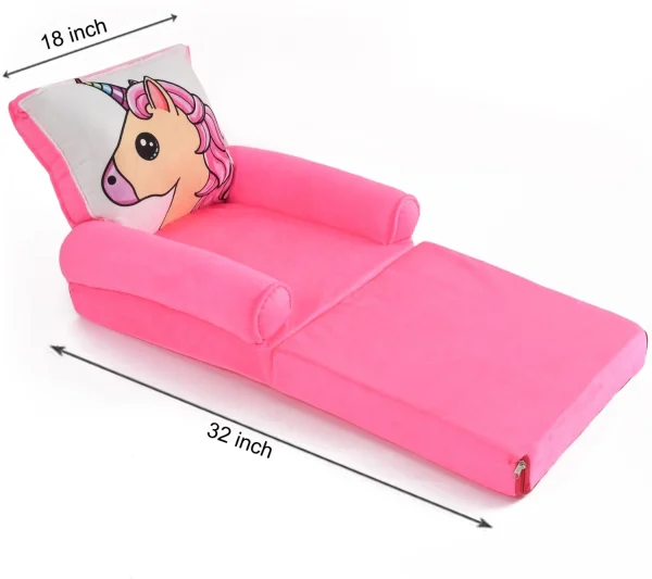 kitchDeco Baby Fold able Sofa Cum Bed 0 to 2 Years Fabric Sofa