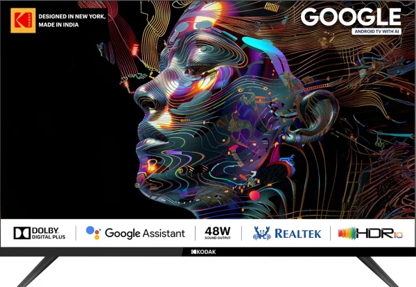 KODAK Matrix 80 cm (32 inch) QLED HD Ready Smart Android TV with Dolby Digital Plus | 48W Sound Output | DTS Trusurround | Google Assistant | Dual...