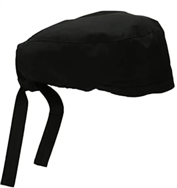 Kodenipr Club Black Chef Cap/Cooking Cap/Scrub Cap/Bandana Chef Hat
