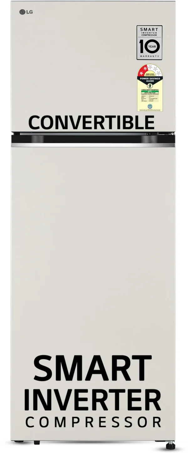 LG 272 L Frost Free Double Door 2 Star Convertible Refrigerator with Smart Inverter Compressor & Multi Air Flow