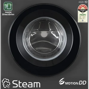 LG 9 kg 5 Star, Inverter Direct Drive Technology, 6 Motion DD, Reduce germs & allergens with steam cycles, In-built Heater, Touch Panel Fully…