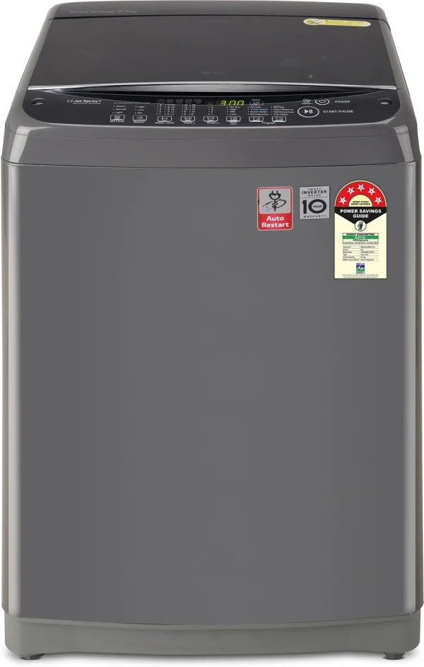 LG 9 kg with Wi-Fi Enabled, Jet Sprey, Auto Pre Wash, Smart Diagnosis, Smart Closing Door and 10 Water Levels Fully Automatic Top Load Washing...