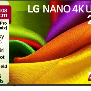 LG AI NANO NU87 108 cm (43 inch) Ultra HD (4K) LED Smart WebOS TV 2026 Edition with NANO Detail Enhancer, HDR10 Pro, 4K Super Upscaling Alpha7 AI…