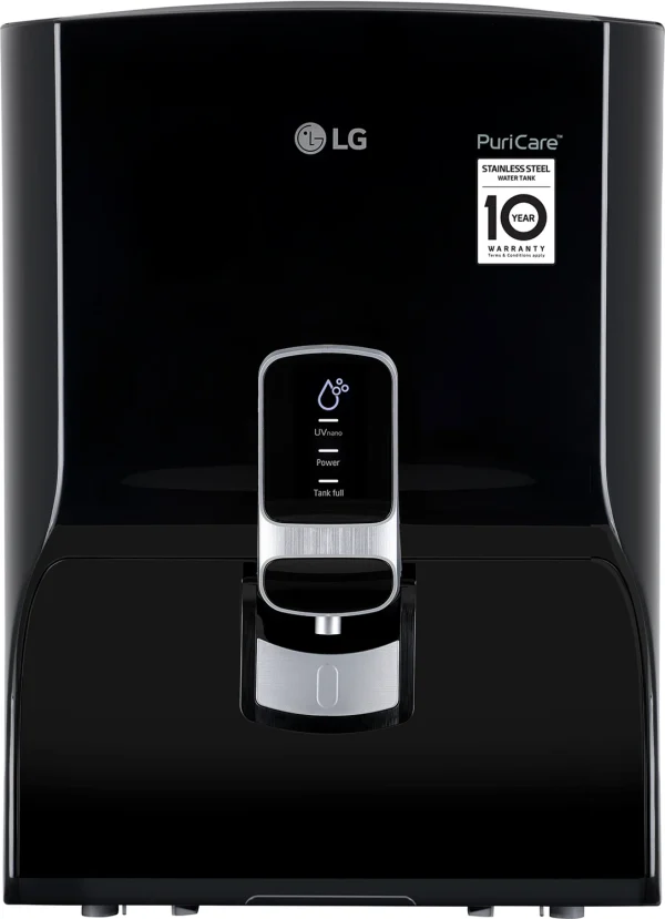 LG WW152NT 8 L RO + UV Water Purifier Dual Protection Airtight Stainless Steel Tank | Digital Sterilizing care | Wall Mount | Multi Stage...