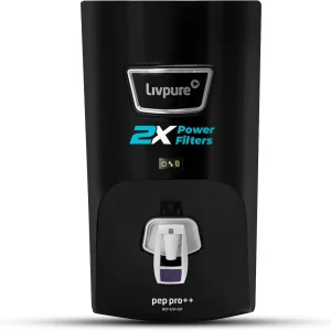 LIVPURE LIV-PEP-PRO-PLUS+ 2X Power Filter | No Filter Cost for 2 Year | 7 L RO + UV + UF Water Purifier
