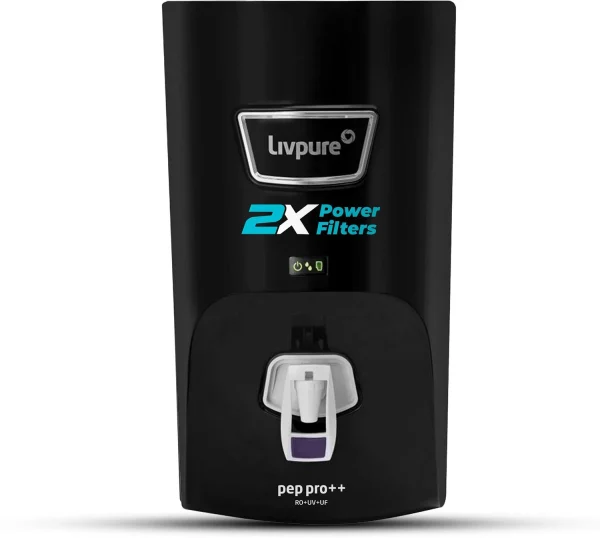LIVPURE LIV-PEP-PRO-PLUS+ 2X Power Filter | No Filter Cost for 2 Year | 7 L RO + UV + UF Water Purifier