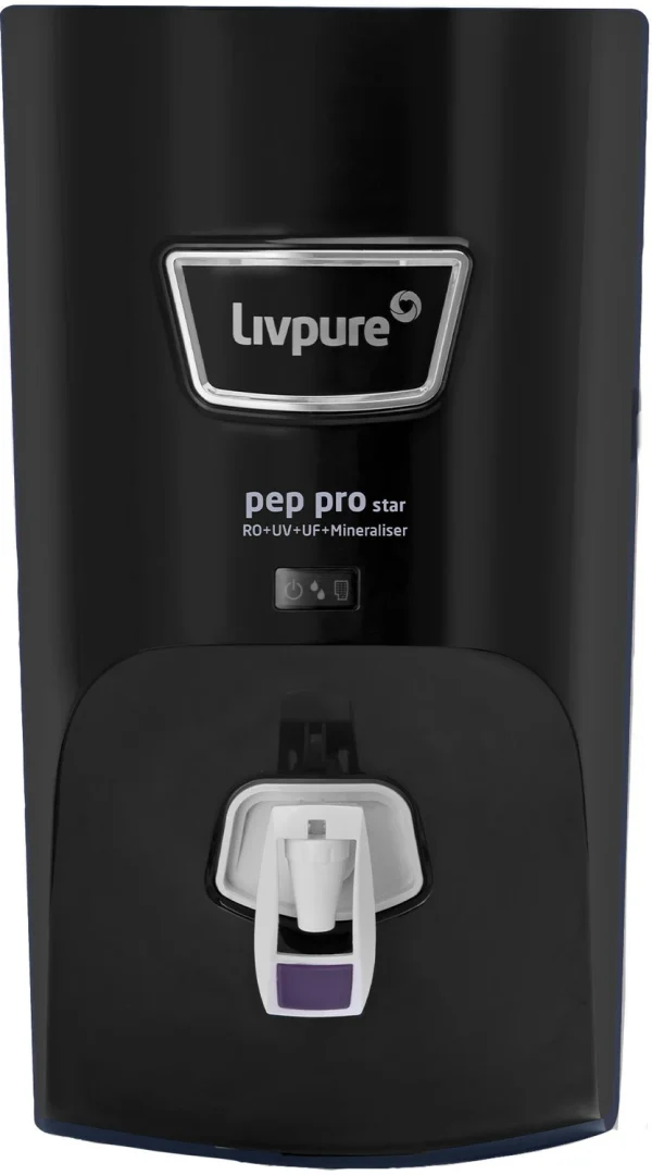 LIVPURE LIV-PEP-PRO-STAR-BLACK 7 L RO + UV + UF + Minerals Water Purifier