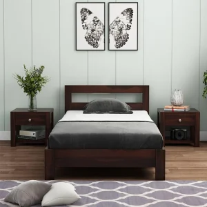 Mamata Wood Decor Solid Sheesham Wood Premium Quality bed without storage With 2 Years Warranty Solid Wood Single Bed, 97 cm x 188 cm (3.18 ft x…
