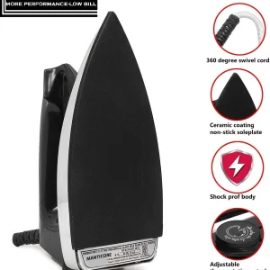 MANTICORE Automatic Electric Iron Press with Quick, Uniform istri Heating iron box press 750 W Dry Iron