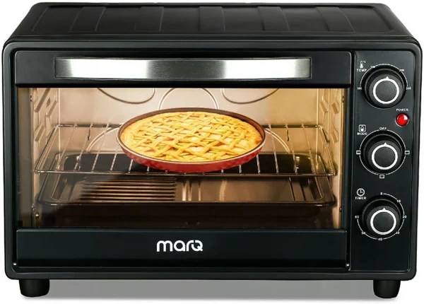 MarQ by Flipkart 26-Litre with 4 Skewers and Inbuilt light Oven Toaster Grill OTG 26AOTMQB / MQOT26NNTAB, Black