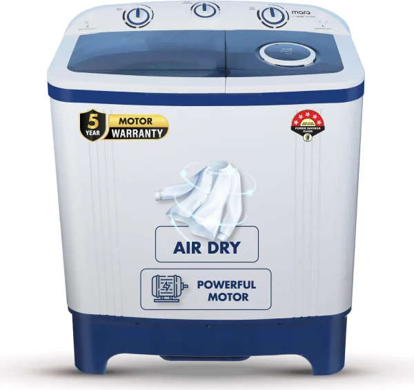 MarQ by Flipkart 6.5 kg 5 Star Rating Innowash Range Semi Automatic Top Load Washing Machine Blue, White