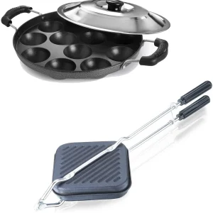 Masox Store Litti Maker | Appe Stand | Dishwasher Safe, Non Electric Grill Sandwich Maker S2 Toast Sandwich Maker