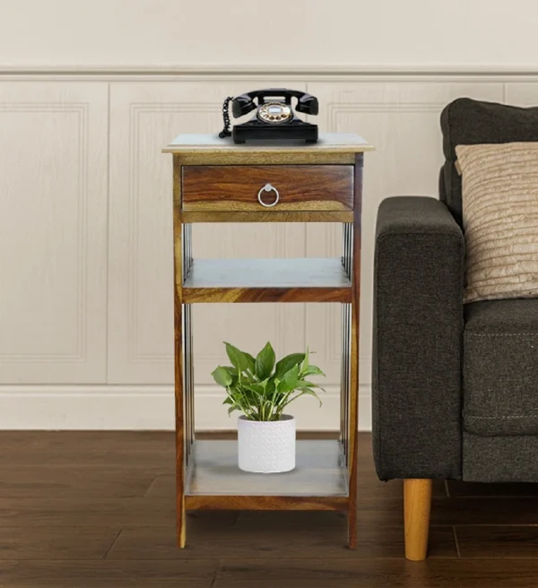 Meera Handicraft Sheesham Wood Solid Wood Bedside Table