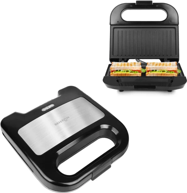 MILTON Royal Pro Express 800W Toaster Griller Sandwich Maker Top Stainless Steel Body Toast Sandwich Maker
