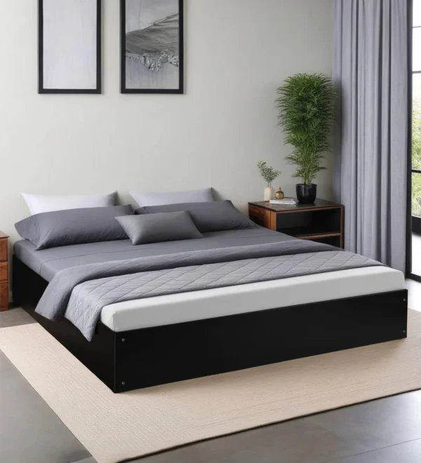Mintwud From Pepperfry Maya Queen Size Bed With Box Storage Engineered Wood Queen Box Bed, 186 cm x 156 cm (6.1 ft x 5.12 ft)