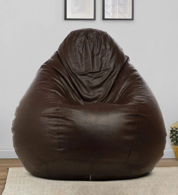 Mintwud XXL From Pepperfry Classic XXL Leatherette Bean Bag with Beans Bean Bag Sofa With Bean Filling