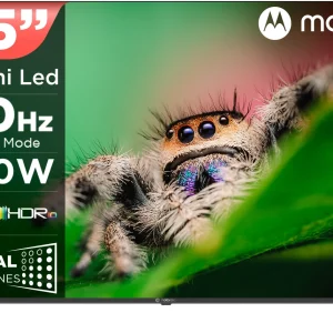 MOTOROLA 165 cm (65 inch) Ultra HD (4K) Mini LED Smart Google TV 2026 Edition with QD Mini LED, 128 Local Dimming Zones / LEDs, 2.2 Channel Audio…