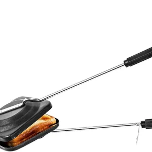netizen Quality Non-Stick Non- Electric Aluminium 2 Slice Hand/Gas Sandwich Toaster Toast Sandwich Maker