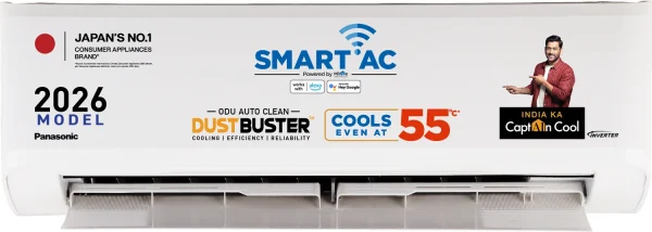 Panasonic 2026 Model 1 Ton 5 Star Split Inverter with Wi-fi Smart, DustBuster Tech, Matter Enabled, AI, Higher Airflow, 4-Way Swing, Cools at 55...