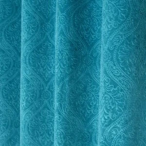 Panipat Textile Hub FABRIC-CADBURY-DAMAS-AQUA-5-MTR-01 Curtain Fabric