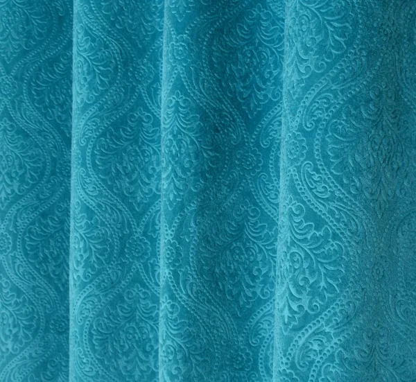 Panipat Textile Hub FABRIC-CADBURY-DAMAS-AQUA-5-MTR-01 Curtain Fabric