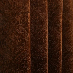 Panipat Textile Hub FABRIC-CADBURY-DAMAS-BROWN-5-MTR-01 Curtain Fabric