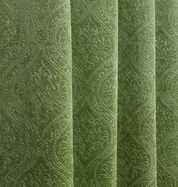 Panipat Textile Hub FABRIC-CADBURY-DAMAS-LIGHTGREEN-5-MTR-01 Curtain Fabric