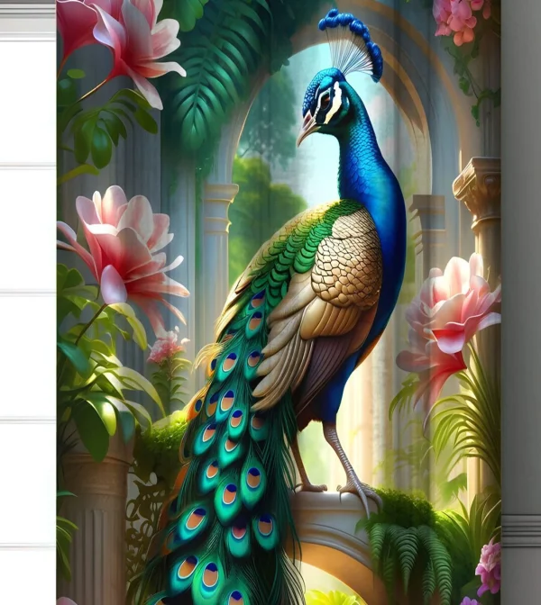 PIYU HOME FURNISHINGS 213 cm (7 ft) Door Polyester Room Darkening Curtain Single Curtain