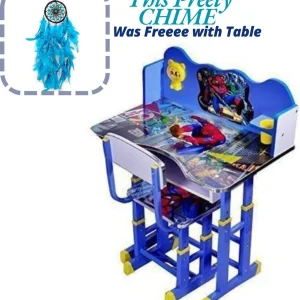 Puci Baby Desk Chair for Kids Study Table Chair with Cartoon Printed & High Backrest Metal Desk Chair
