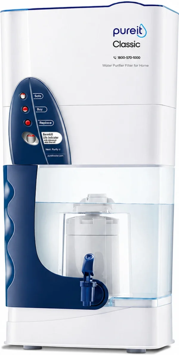 Pureit Classic 23 L Gravity Based Water Purifier | Activated Carbon Filtration | No Electricity Required | Multi-Stage Purification: Uses...
