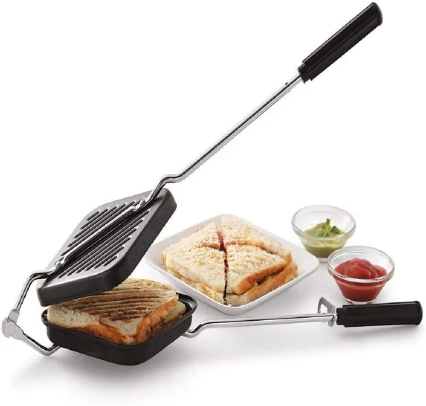 RBGIIT BLACK 01 Super Premium Non-Stick Aluminium Grill Sandwich Toaster,Sandwich Maker,Gas Toaster,Gas Griller,Griller,Bread Griller ,Instant...