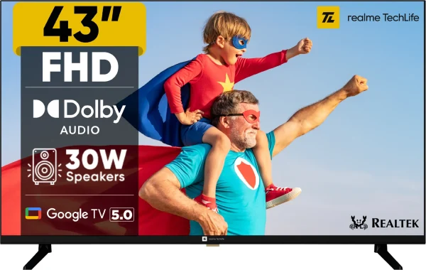 realme TechLife 108 cm (43 inch) Full HD LED Smart Google TV 2026 Edition