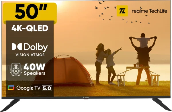 realme TechLife 126 cm (50 inch) QLED Ultra HD (4K) Smart Google TV