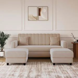RM HOME Luna Fabric 5 Seater Sofa