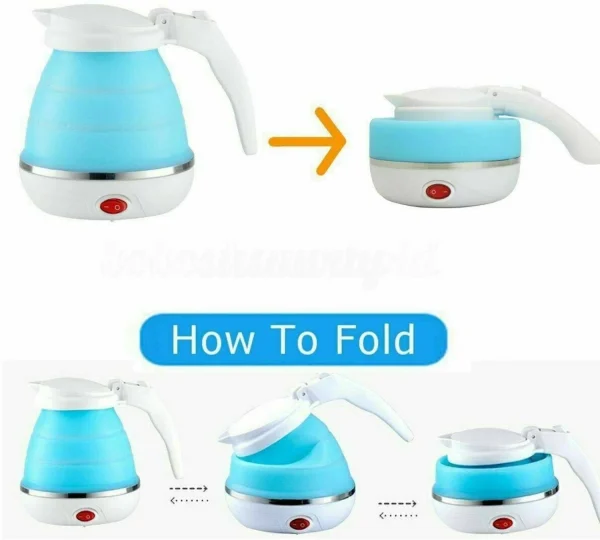 RTAD Electric Kettle Silicone Travel Mini Foldable Electric Kettle (0.6 L, SKY BLUE) Electric Kettle