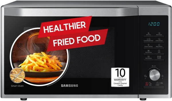 Samsung 32 L Slim Fry, Curd Making, Ceramic Enamel Cavity, Drop down door Convection Microwave Oven