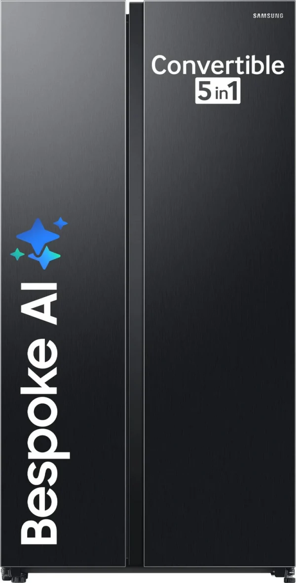 Samsung 653 L Frost Free Side by Side 3 Star Refrigerator with AI and WiFi, Convertible 5-in-1, Digital Inverter