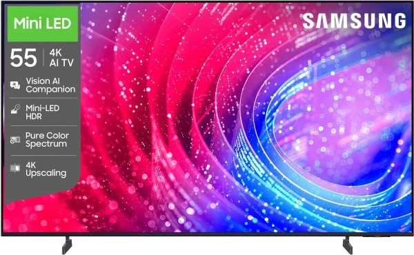 Samsung Vision AI 138 cm (55 inch) Ultra HD (4K) Mini LED Smart Tizen TV 2026 Edition with Vision AI Companion Mini LED HDR Pure Spectrum Color 4K...